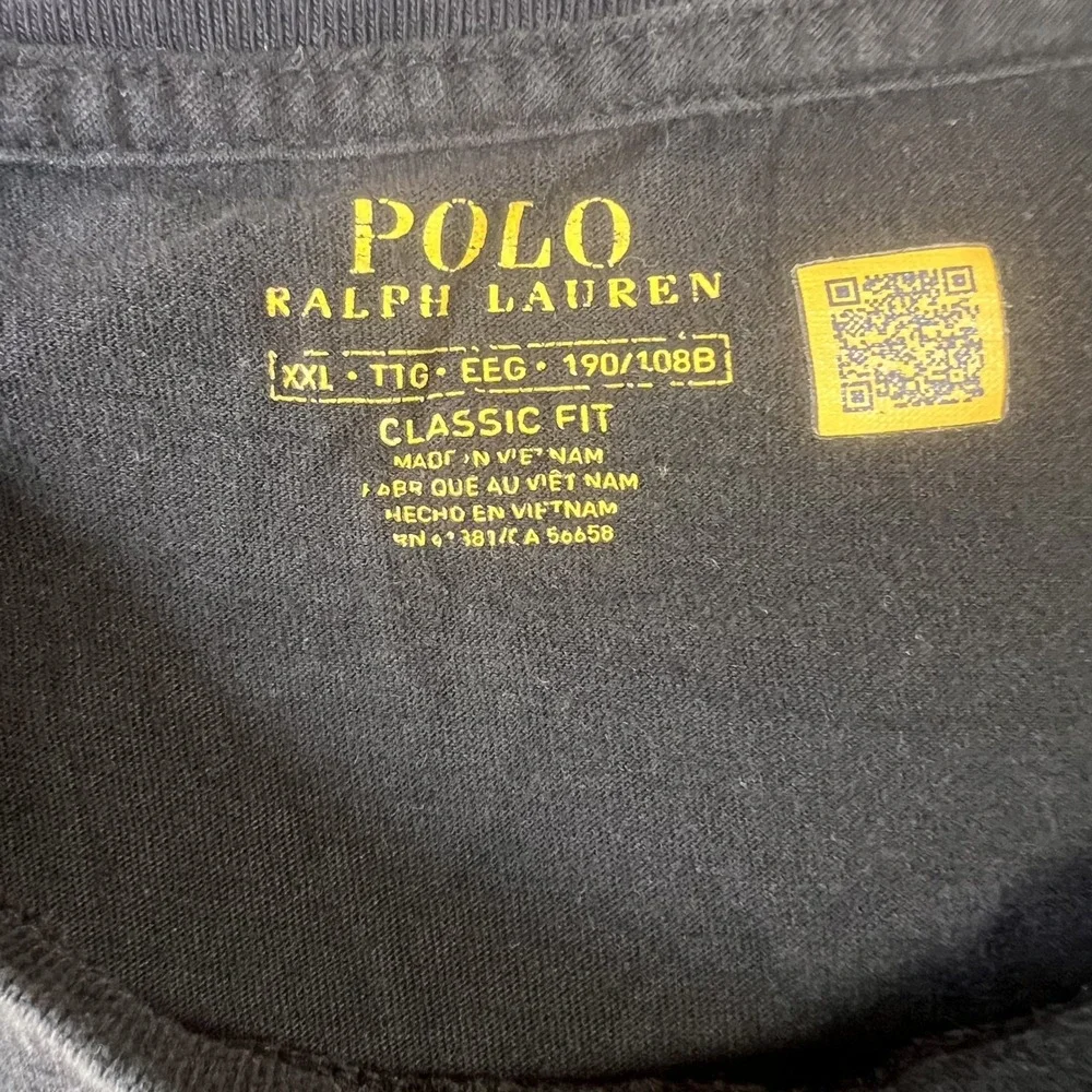 Polo Ralph Lauren Classic‎ Fit T-Shirt XXL Black Red Pony Logo Cotton